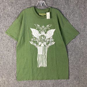 5 Star T-Shirt Men's XL Short Sleeve 100% Cotton NWT Green Adults